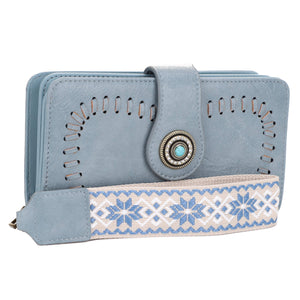 Dolly Western Women's Wallet with Boho Wristlet Strap