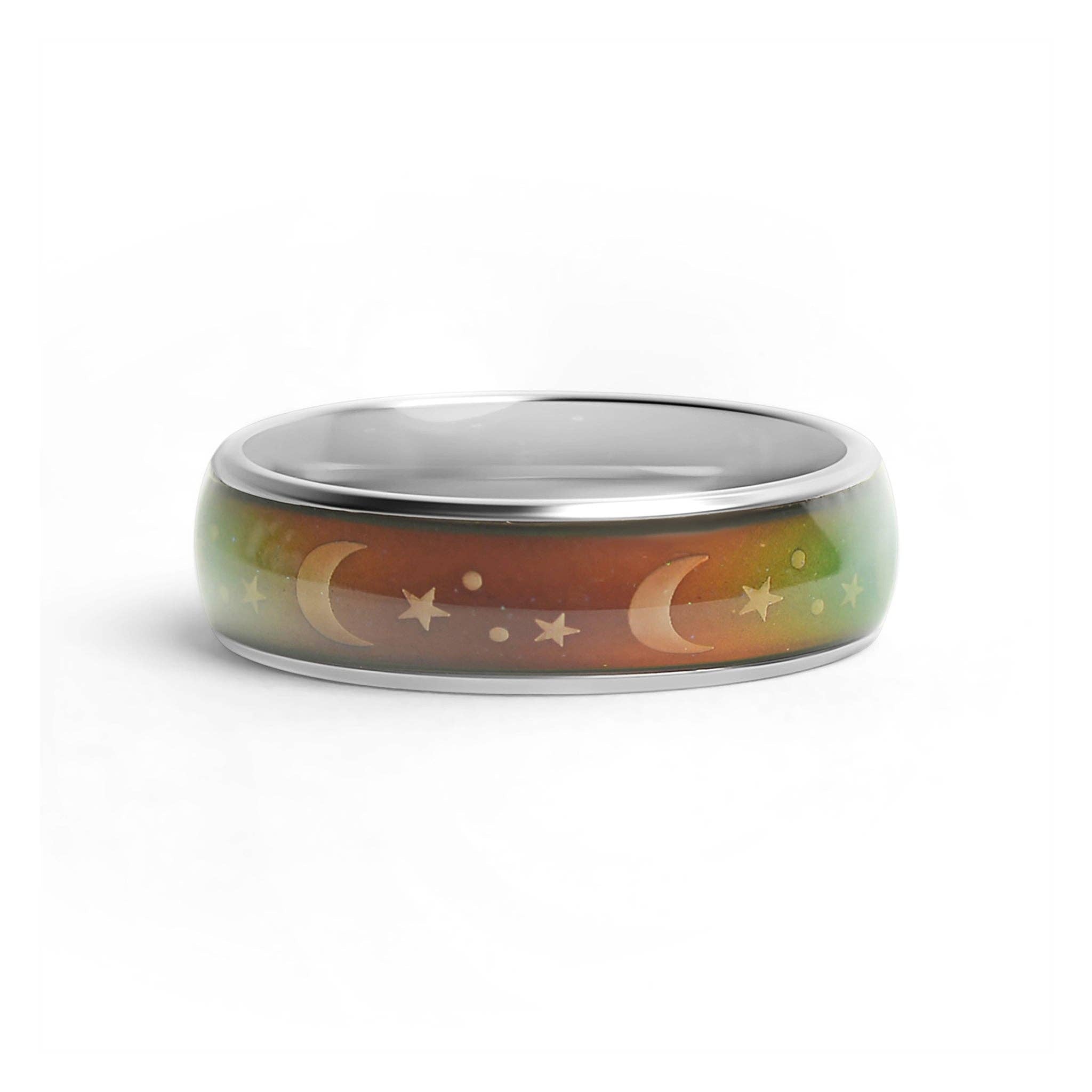 Mood With Stars Stainless Steel Ring