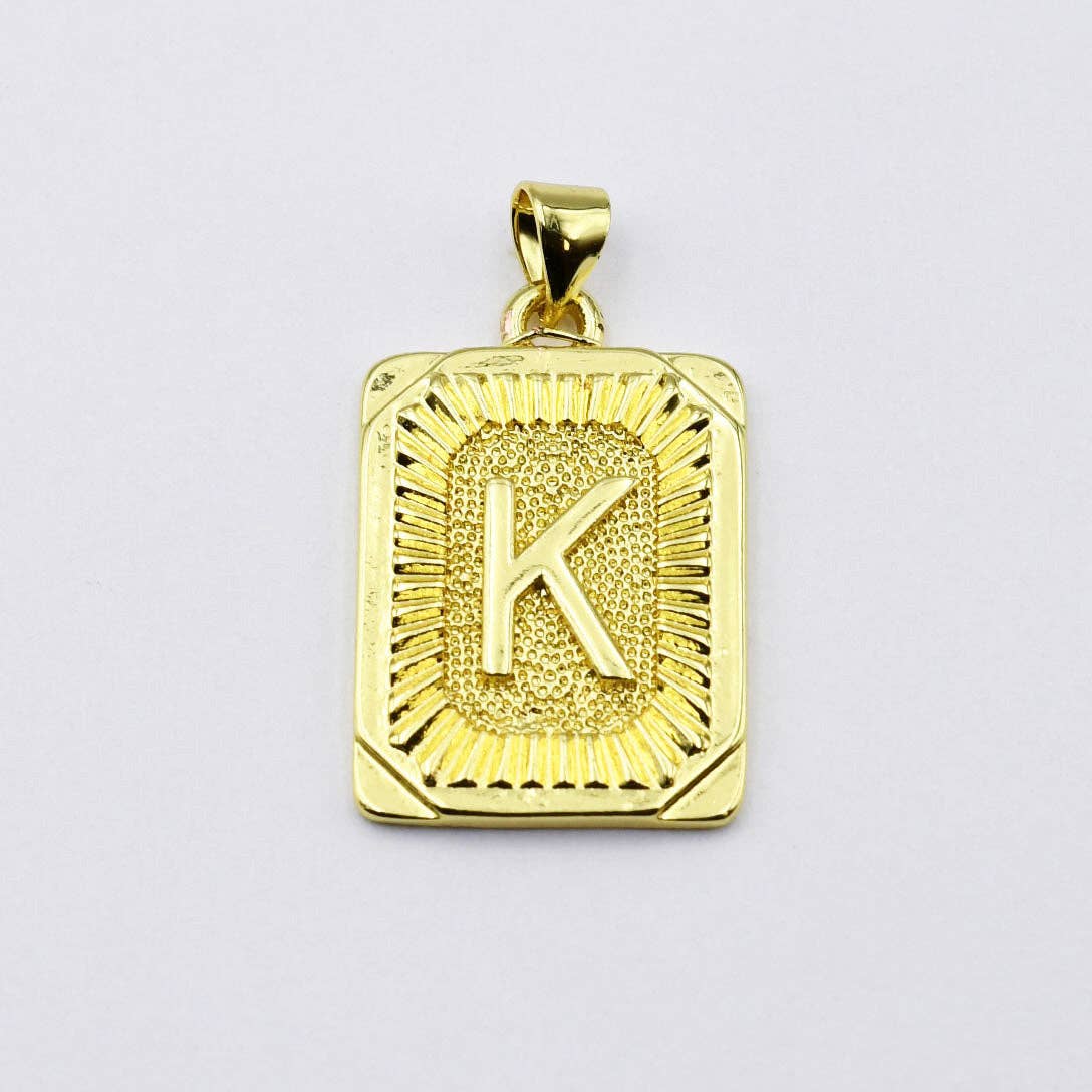 Medallion Initial Charm