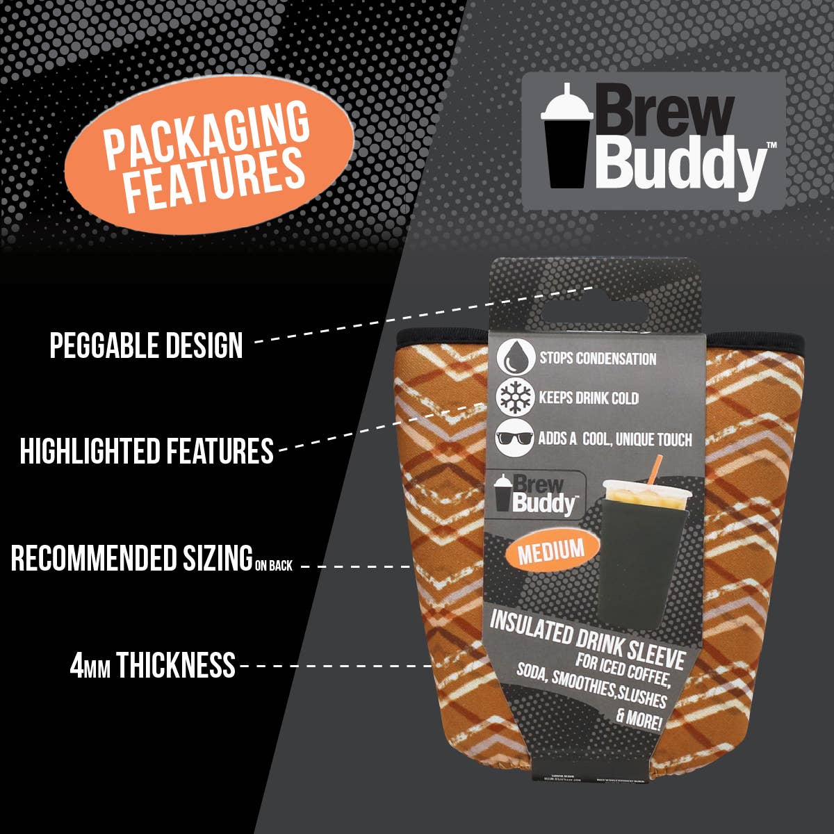 Seriously Shea - Brew Buddy Insulated Iced Coffee Sleeve - Boho