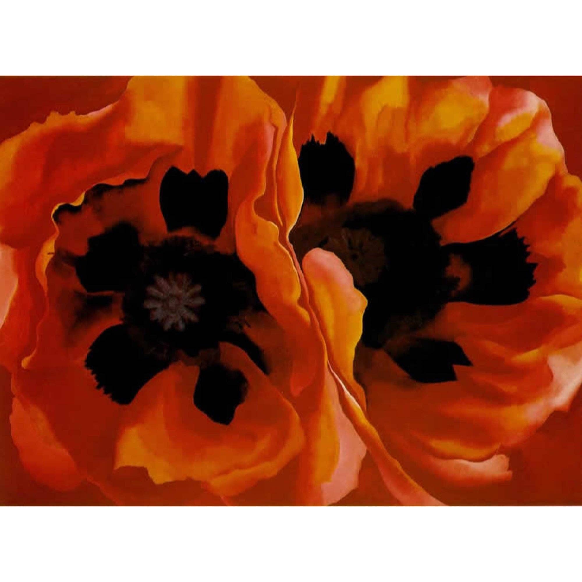 "Oriental Poppies" Mosaic Stone Element