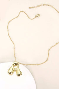 STAINLESS STEEL BALLOON BUBBLE INITIAL NECKLACE