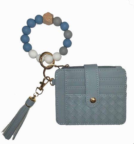 Nina Quilted Beaded Keychain Bracelet Wallet