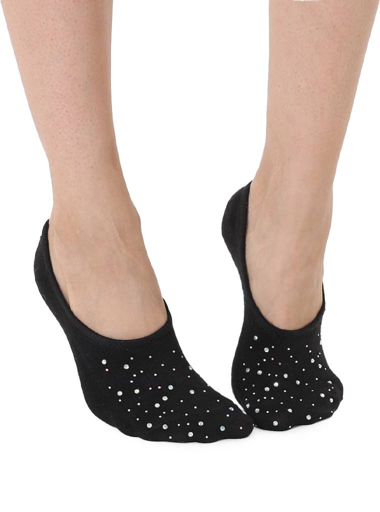 No-Show Liner Socks w/ Crystal Jewel Embellishments