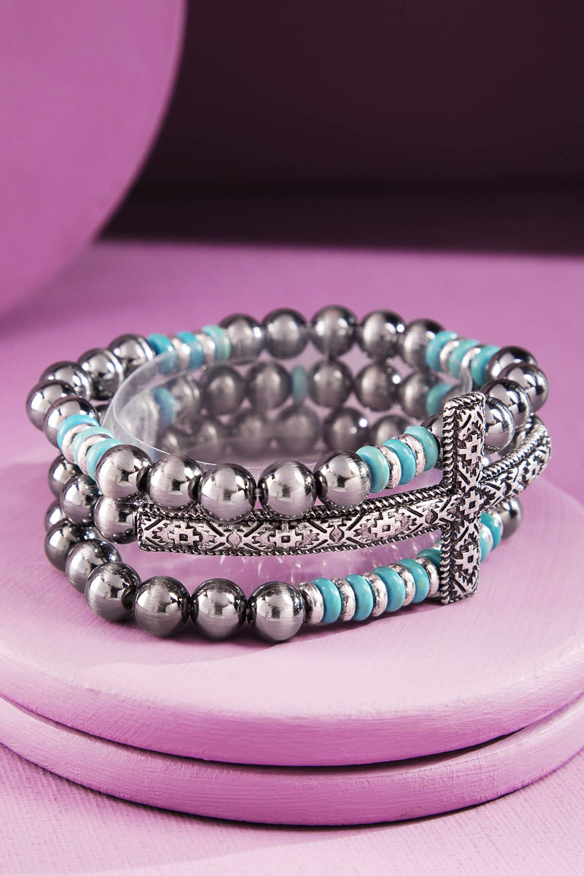Western Navajo Aztek 3 Strand Bracelet