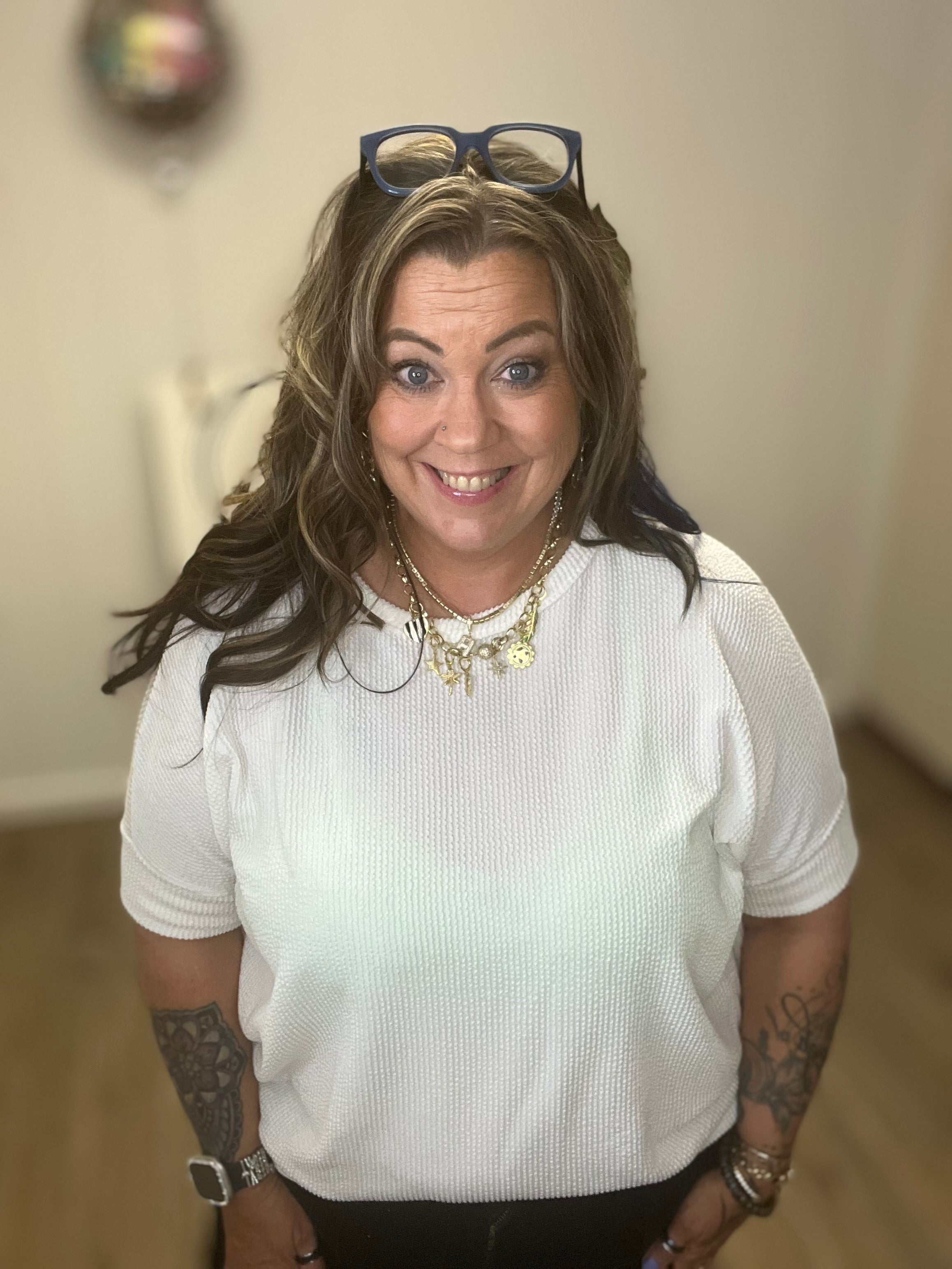 RIBBED SHORT SLEEVE DOLMAN