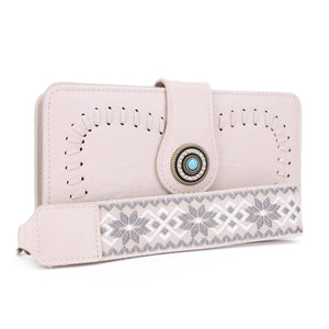 Dolly Western Women's Wallet with Boho Wristlet Strap
