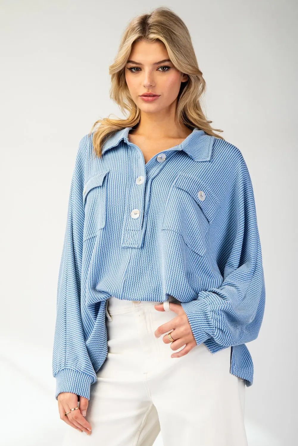 RITA RIBBED 3/4 SLEEVE