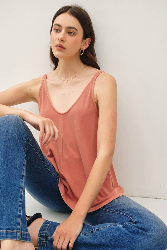 Be Cool - FLOWY V-NECK TANK