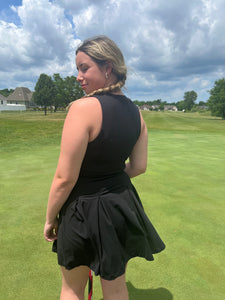 BUTTER V NECK GOLF DRESS AND PANTS