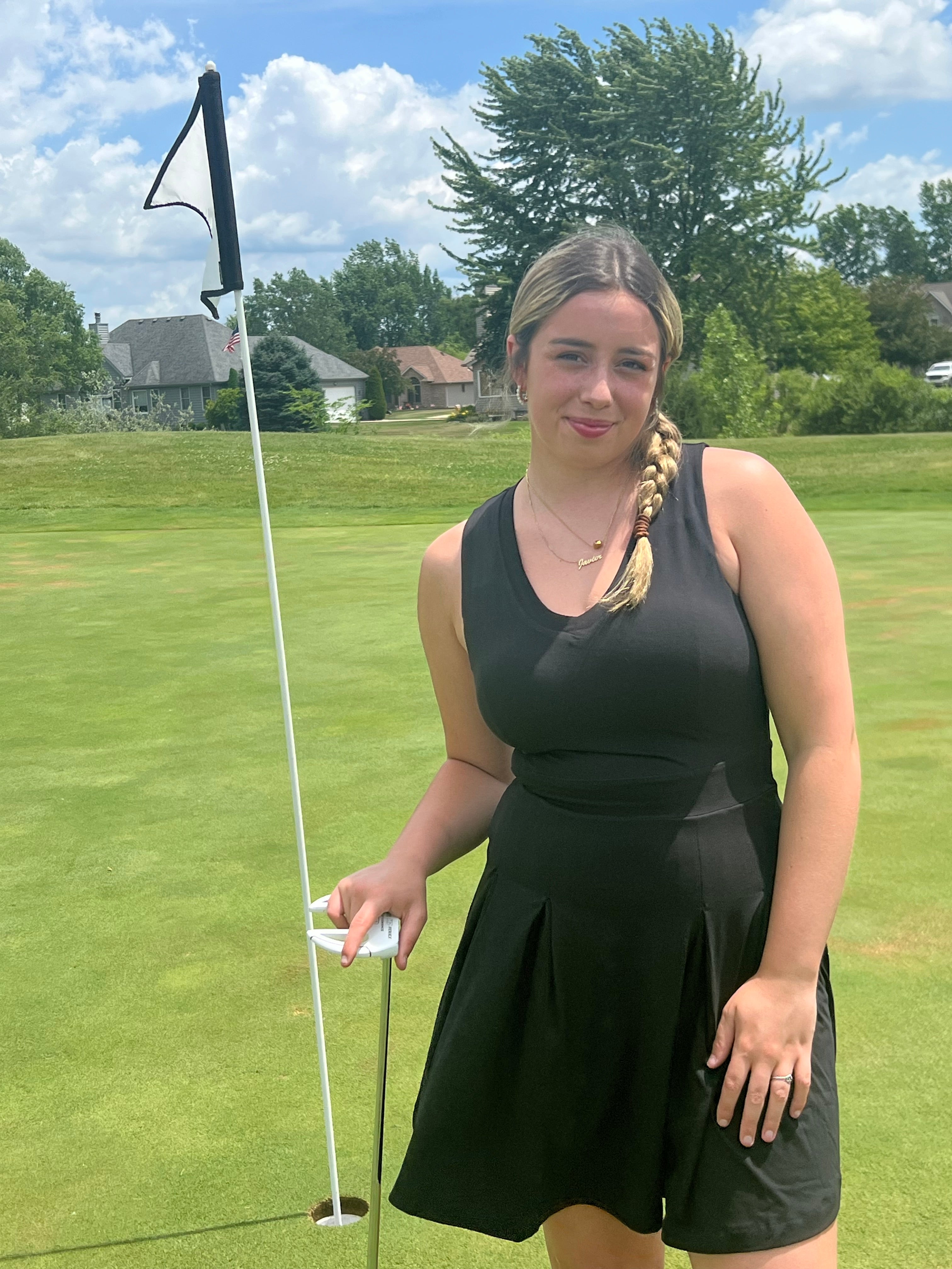 BUTTER V NECK GOLF DRESS AND PANTS