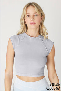 Go Girl Vintage Exposed Seam Crop