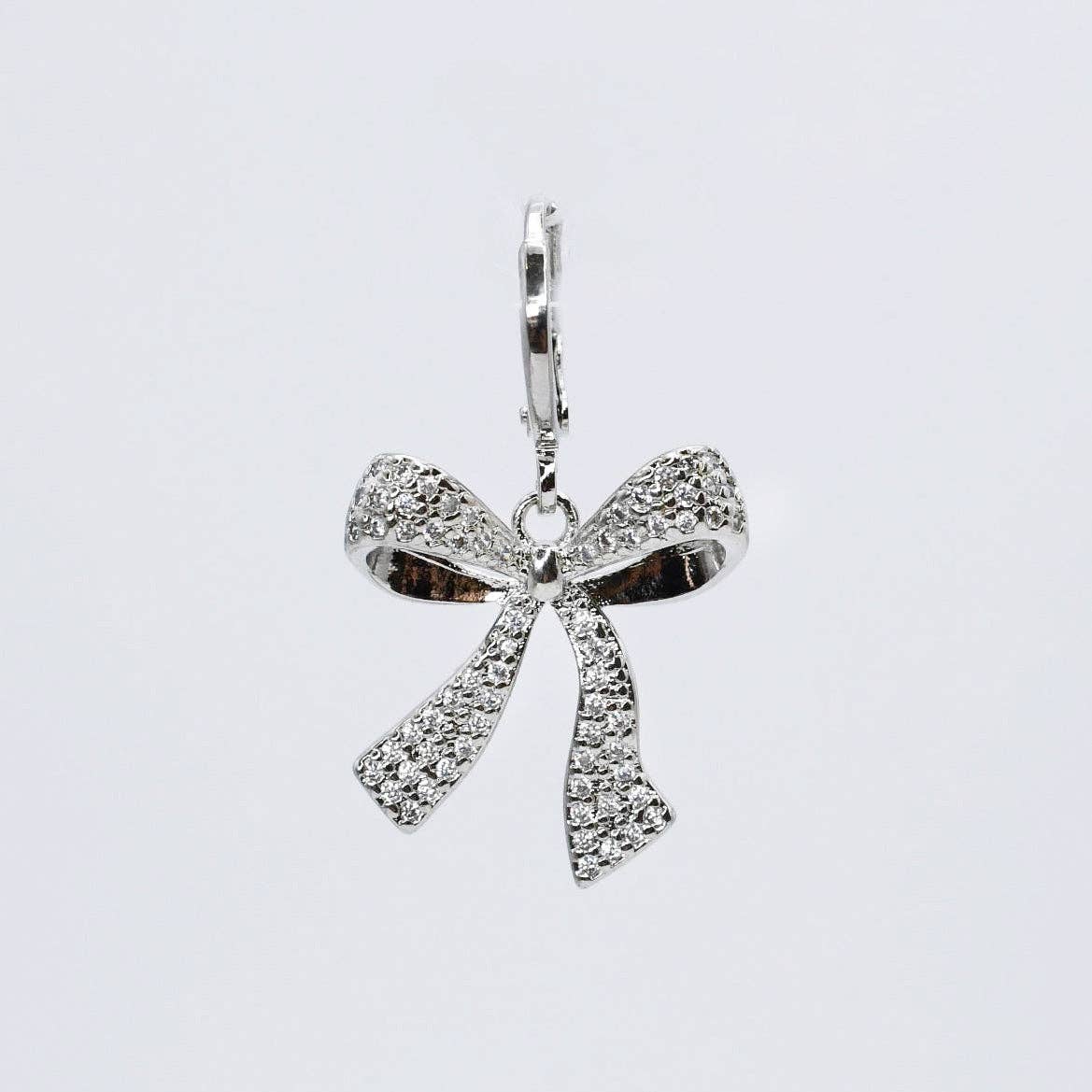 Silver Ribbon Charm