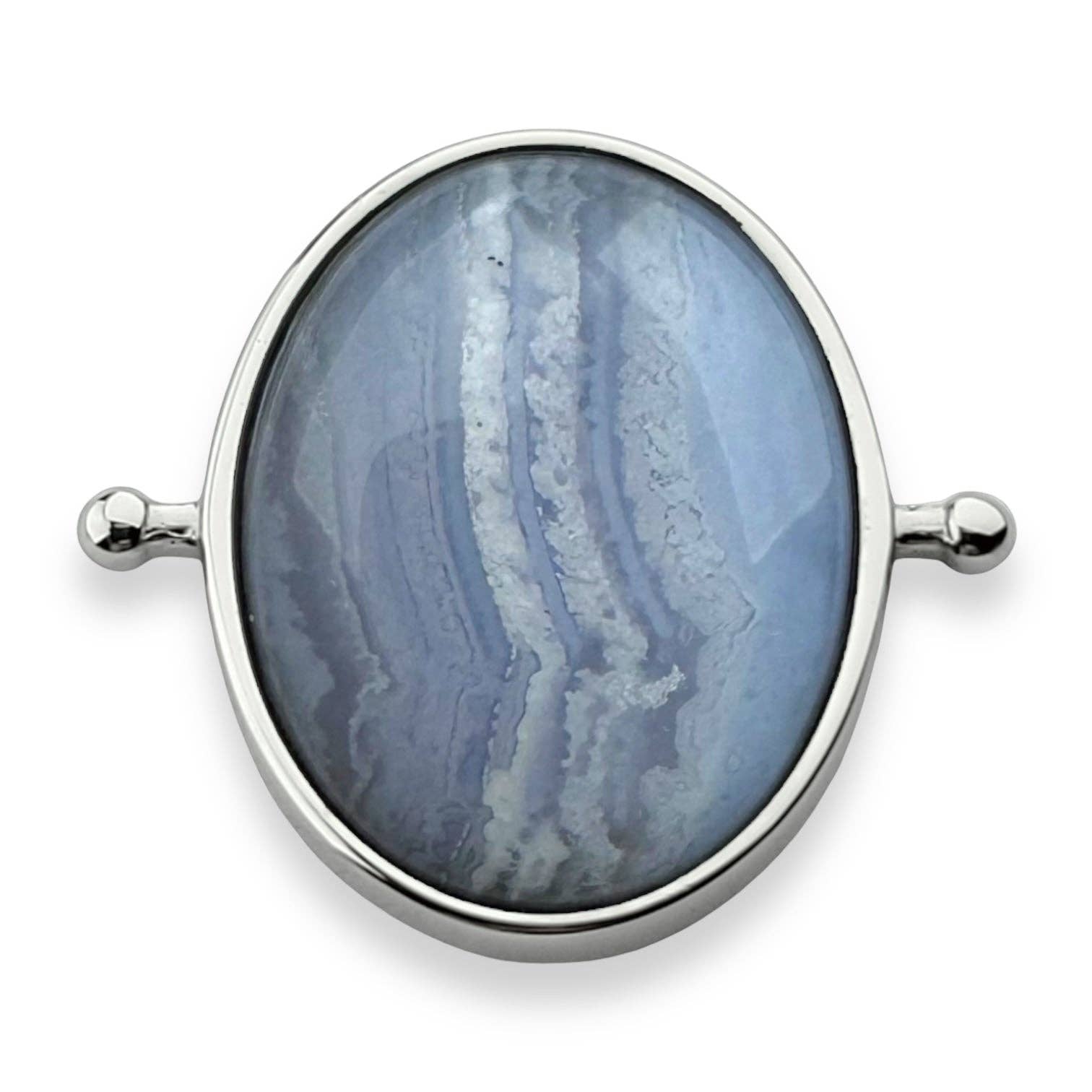 CONQUERing - Blue Lace Agate Oval Crystal Element