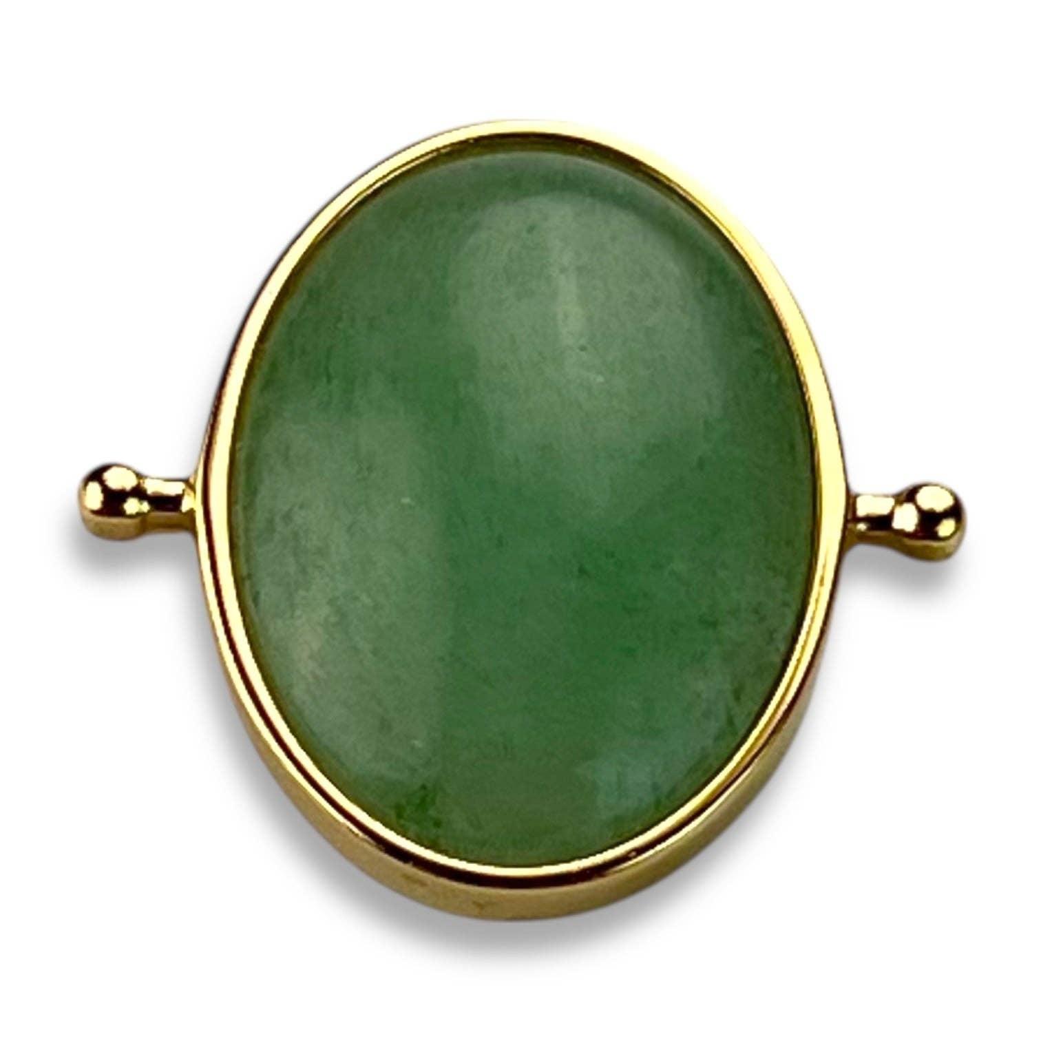 CONQUERing - Green Quartz Oval Crystal Element