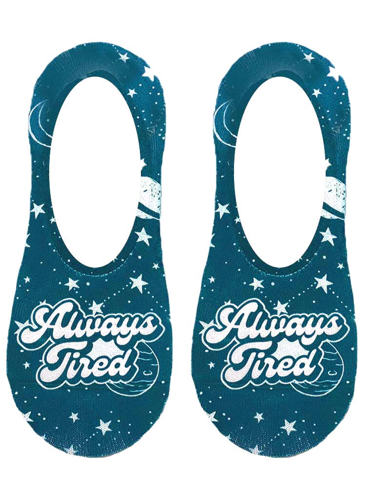 No-Show Liner Socks - Outer Space - "Always Tired"