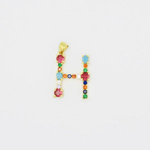 Treasure Jewels Inc. - Multi Gem Initial Charm