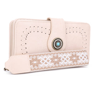 Dolly Western Women's Wallet with Boho Wristlet Strap