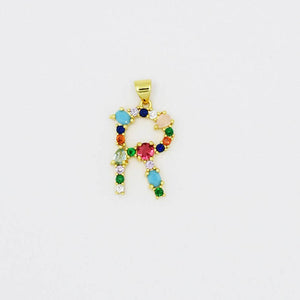 Treasure Jewels Inc. - Multi Gem Initial Charm