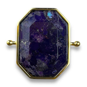 "Purple Petunias" Mosaic Stone Element