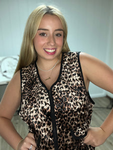 VELVET LEOPARD VEST