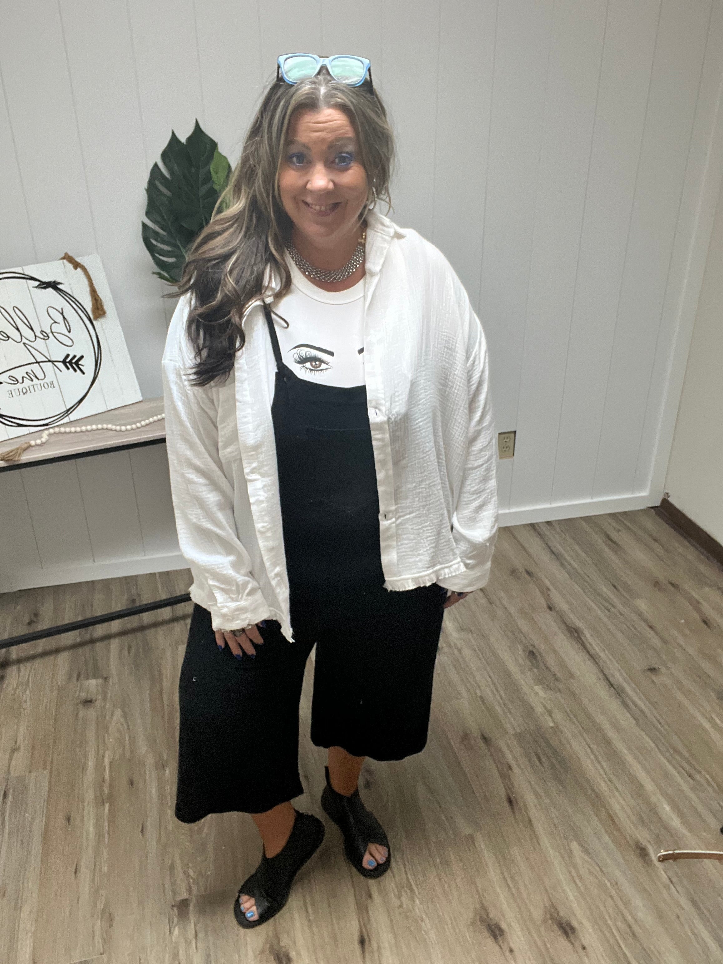 CURVY GAUZE LONG SLEEVE