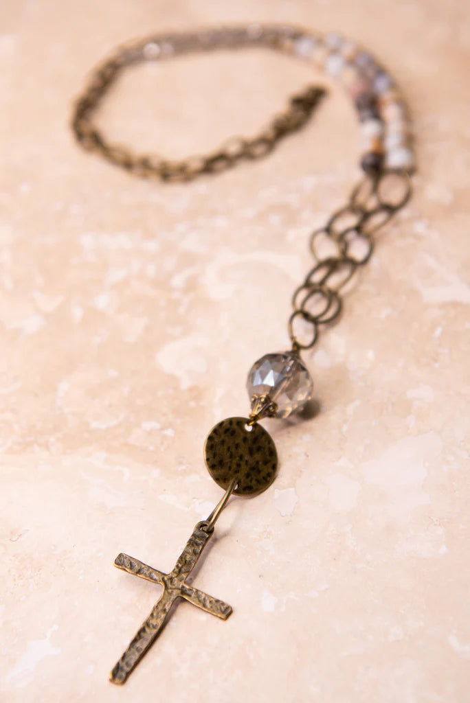 Rosemary Necklace in Bamboo Agate