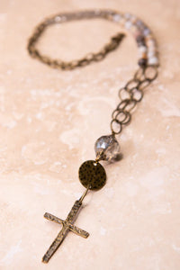 Rosemary Necklace in Bamboo Agate
