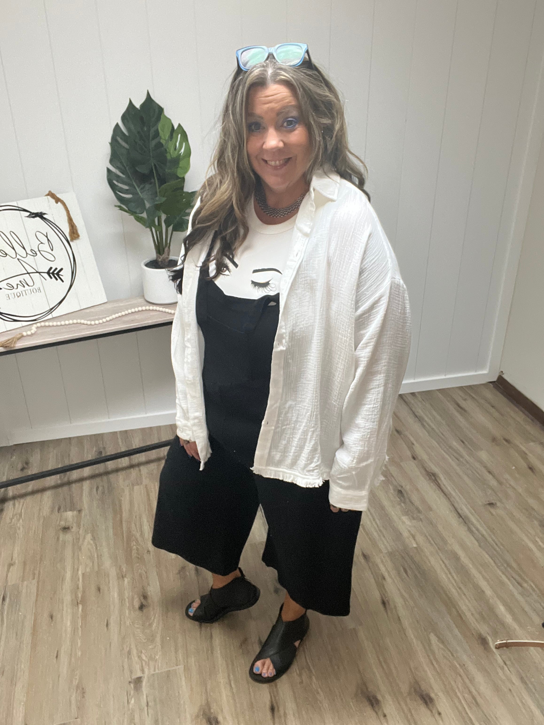 CURVY GAUZE LONG SLEEVE