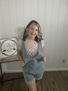 DENIM JUMPER WITH ADJUSTABLE STRAPS