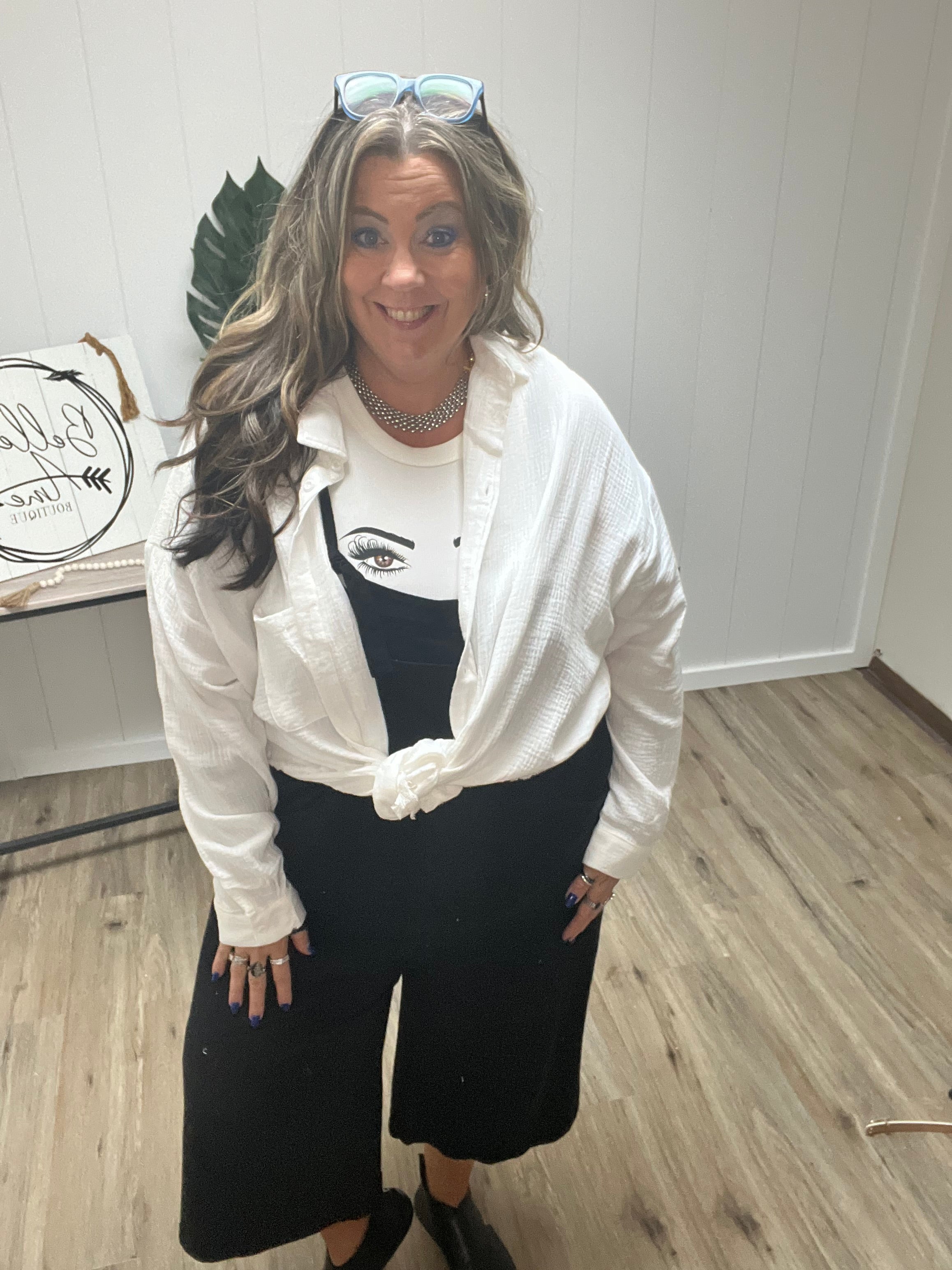 CURVY GAUZE LONG SLEEVE