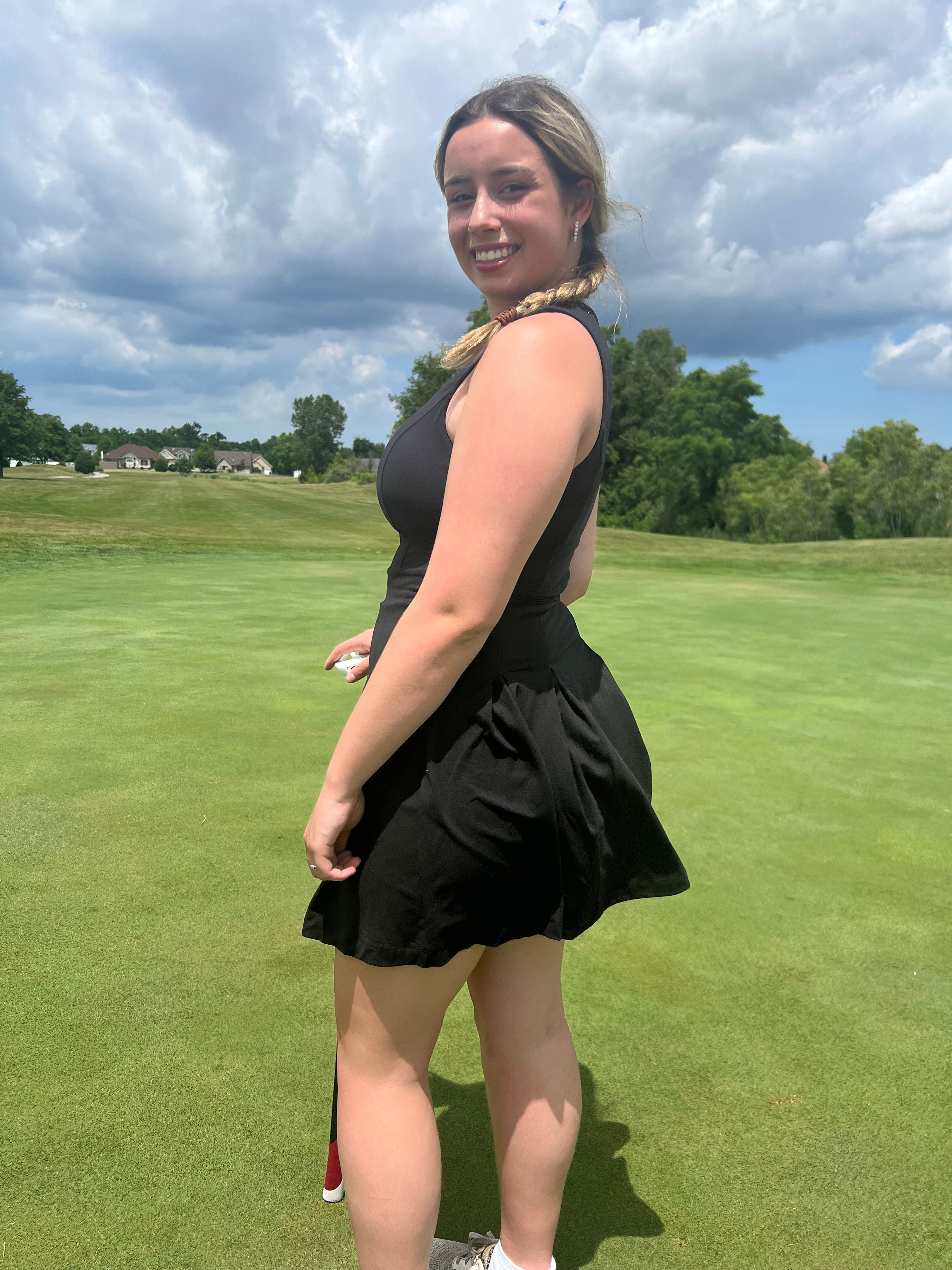 BUTTER V NECK GOLF DRESS AND PANTS