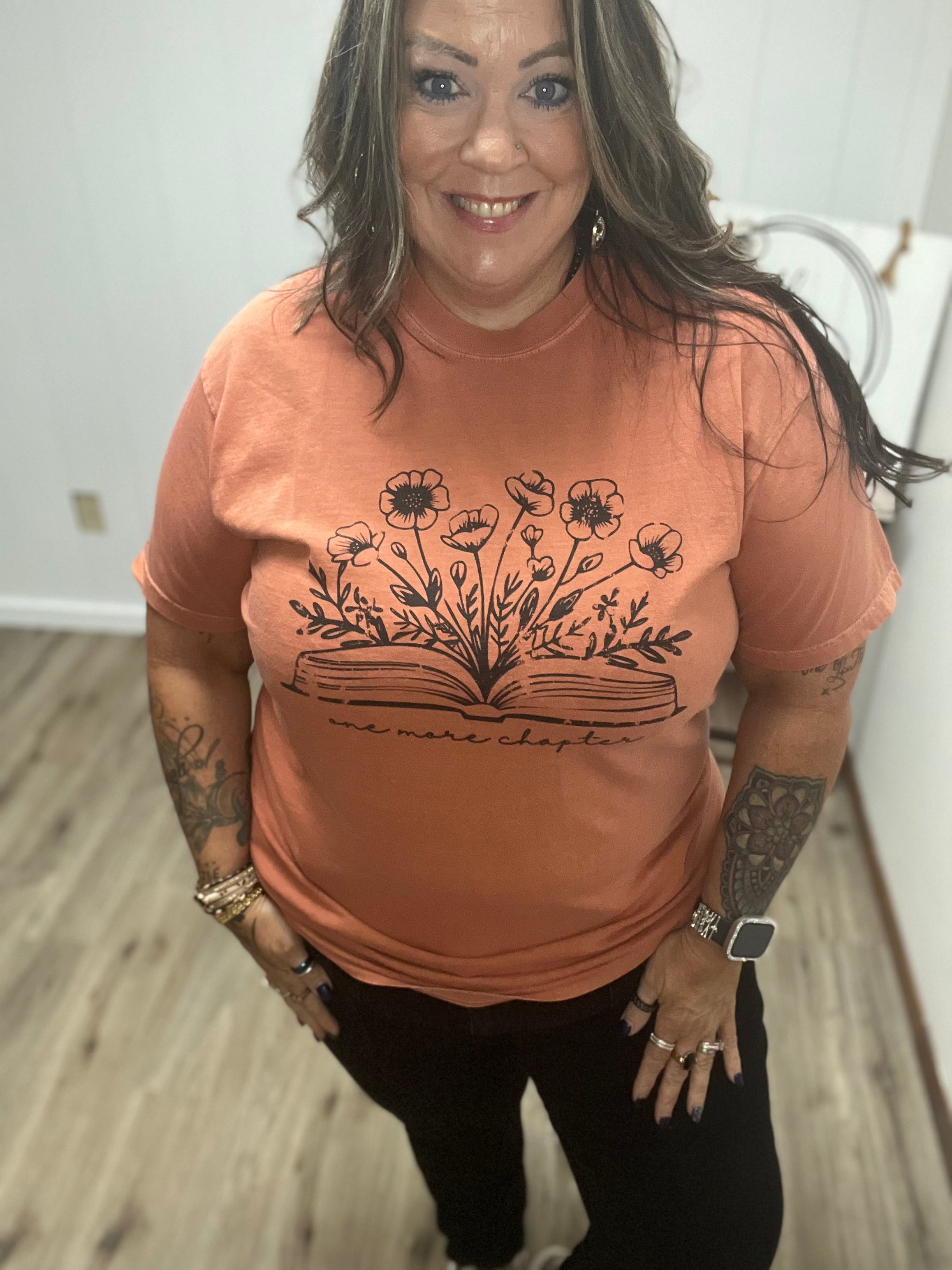 One More Chapter Floral Book Tee