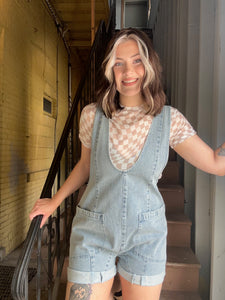 DENIM JUMPER WITH ADJUSTABLE STRAPS