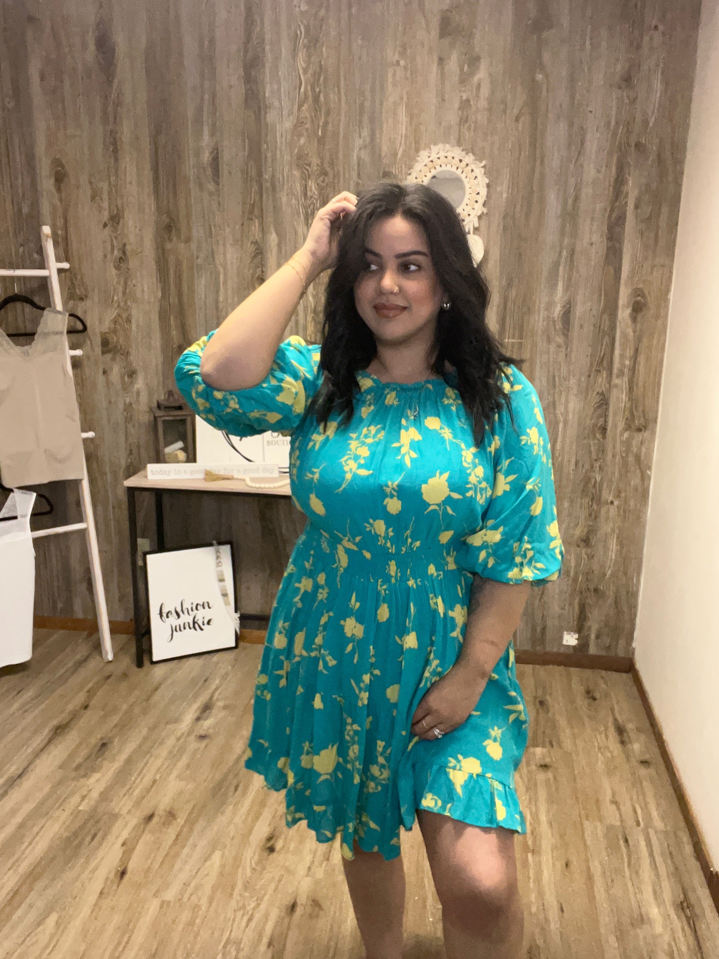 EASEL ATLANTIS FLORAL DRESS