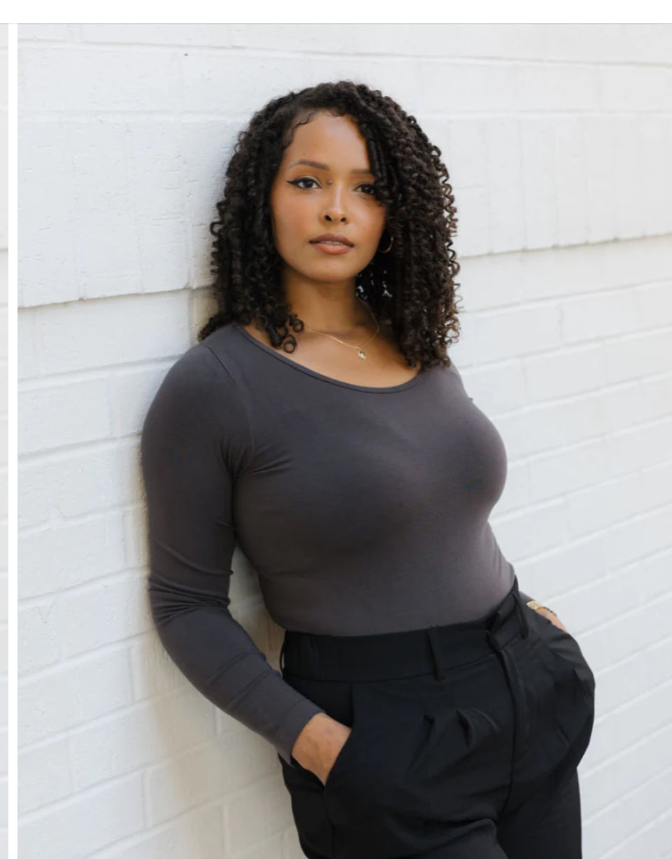 ELIETIAN CURVY LONG SLEEVE REVERSIBLE