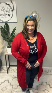 ZENANA LONG RIBBED CARDIGAN