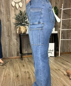CARGO STRAIGHT DENIM
