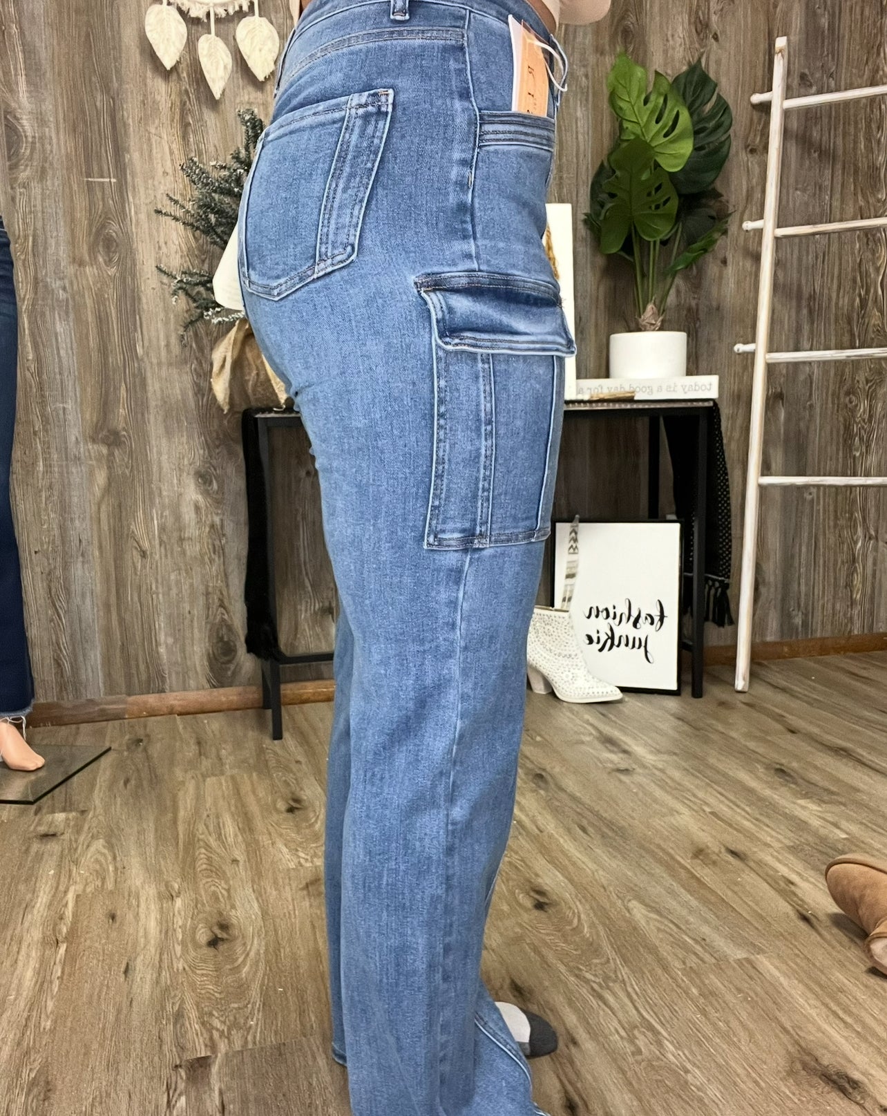 CARGO STRAIGHT DENIM