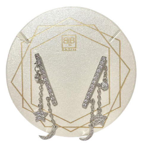 BB LILA STAR & MOON CLIMBER EARRING
