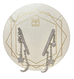 BB LILA STAR & MOON CLIMBER EARRING