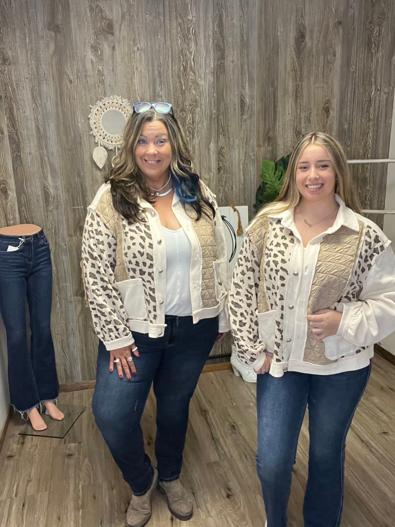 LEOPARD QUILTED TEXTURE JACKET