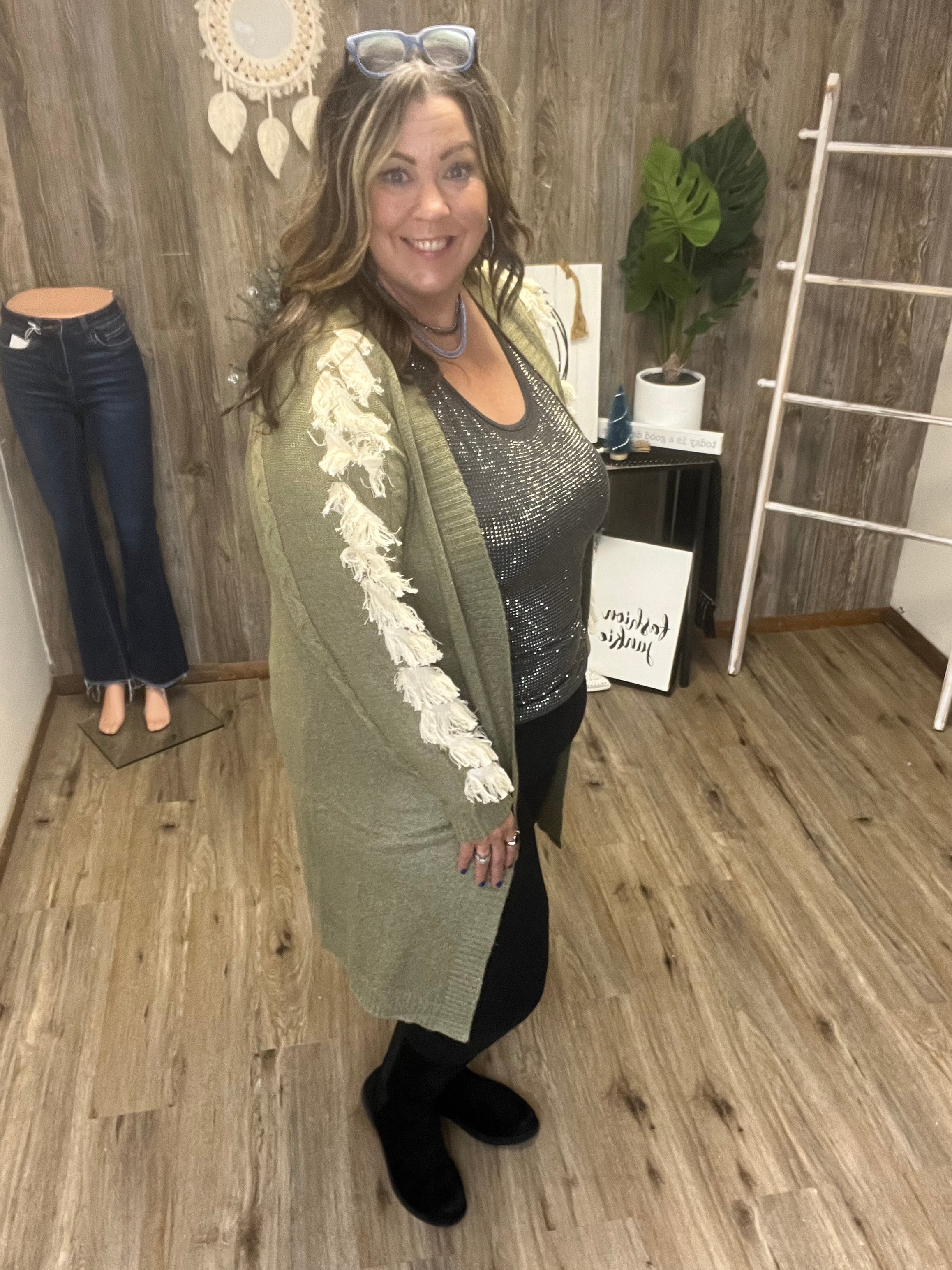 BIBI FRINGE SWEATER CARDIGAN
