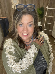 BIBI FRINGE SWEATER CARDIGAN