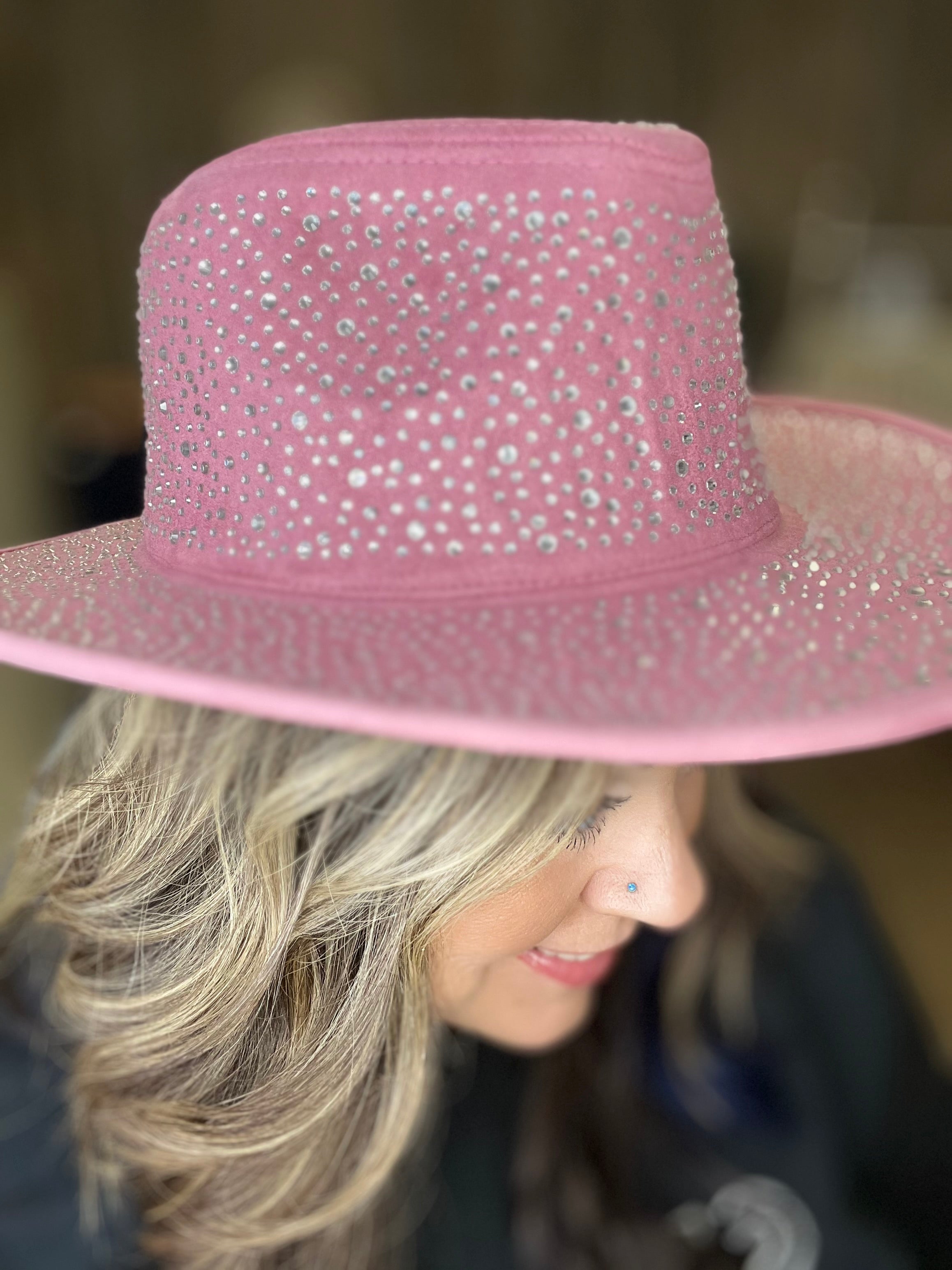 Collections by Fame Accessories - Rhinestone Studded Cowboy Hat