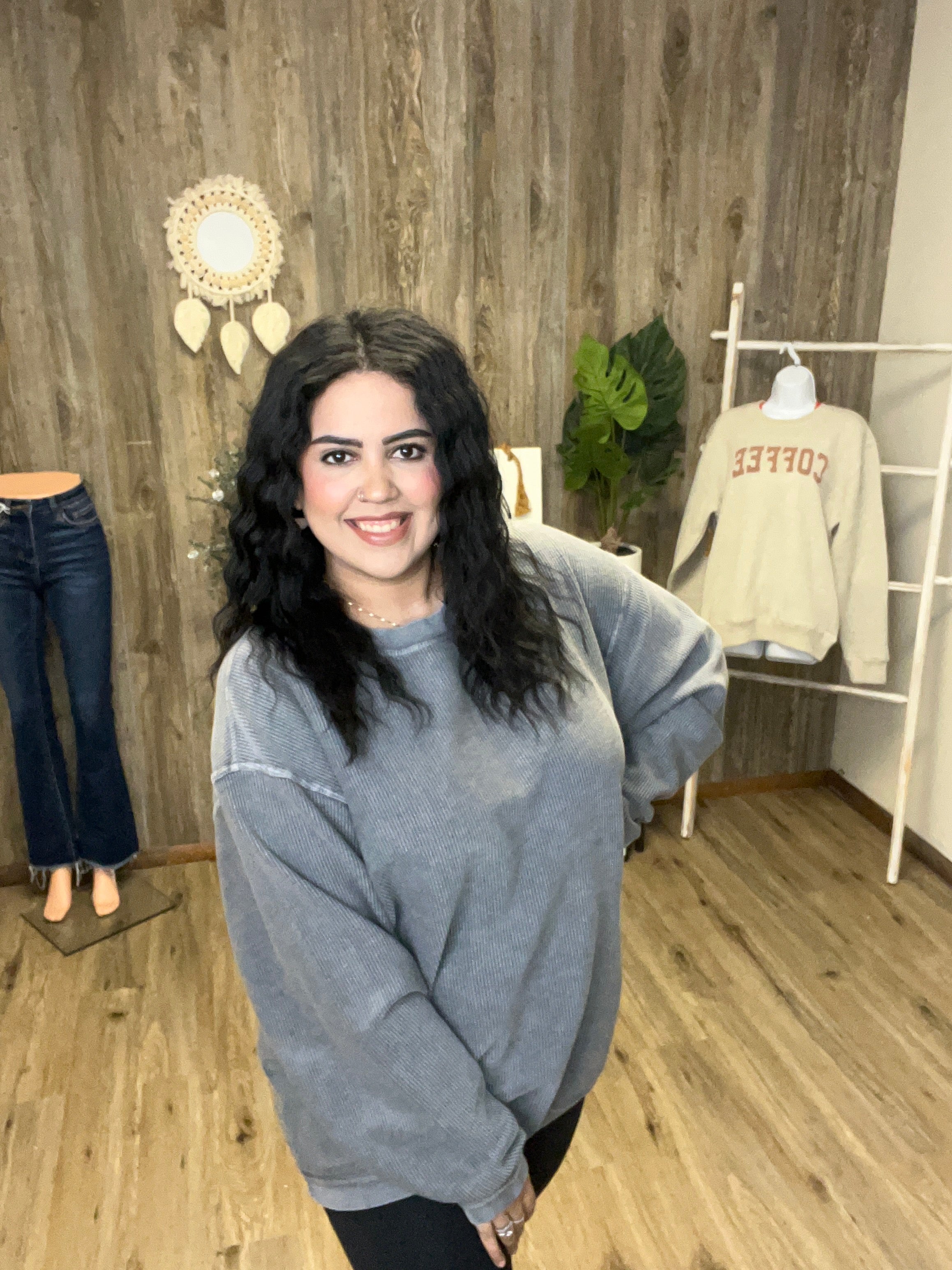 CORDED SWEATSHIRT