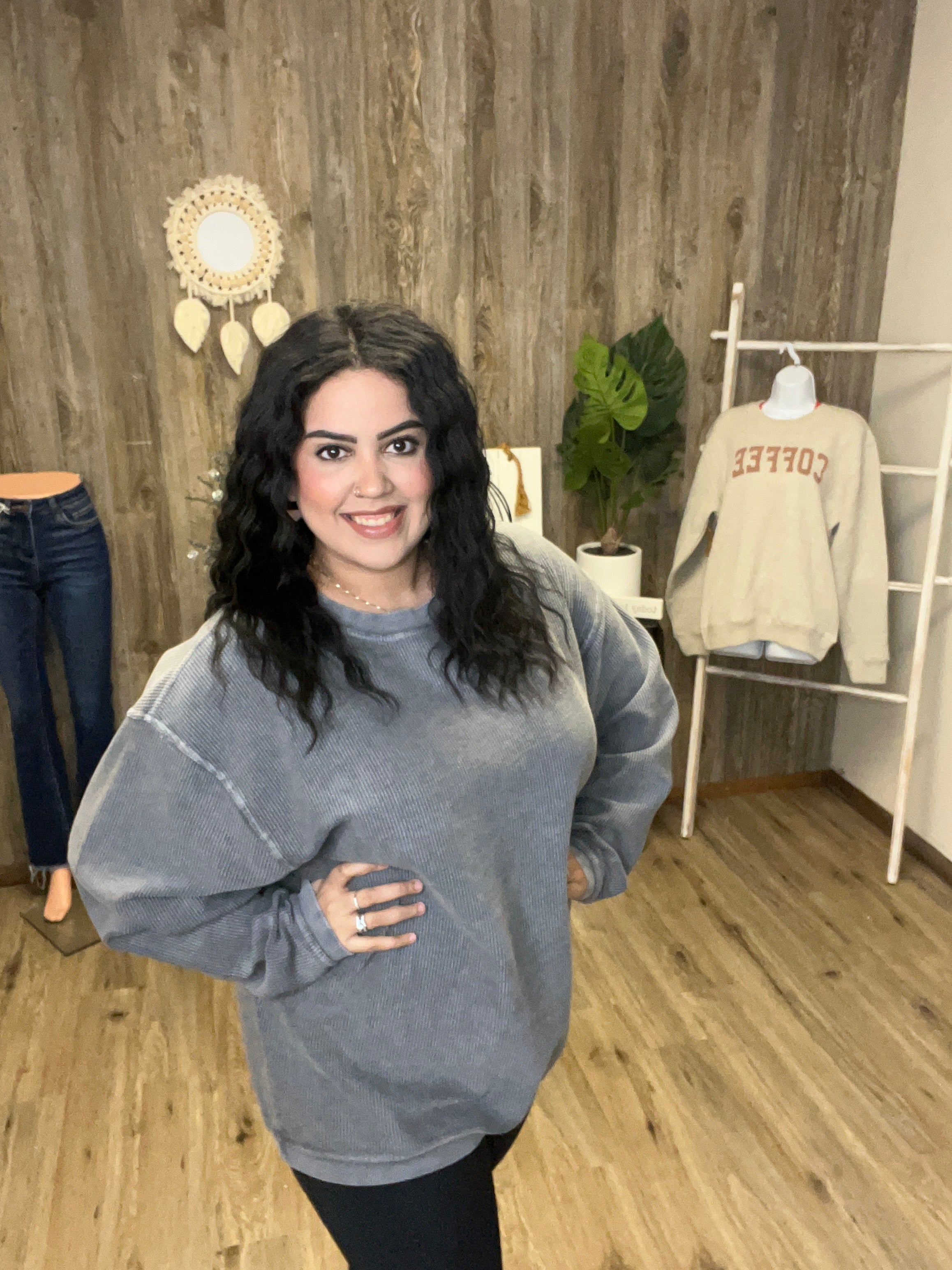 CORDED SWEATSHIRT