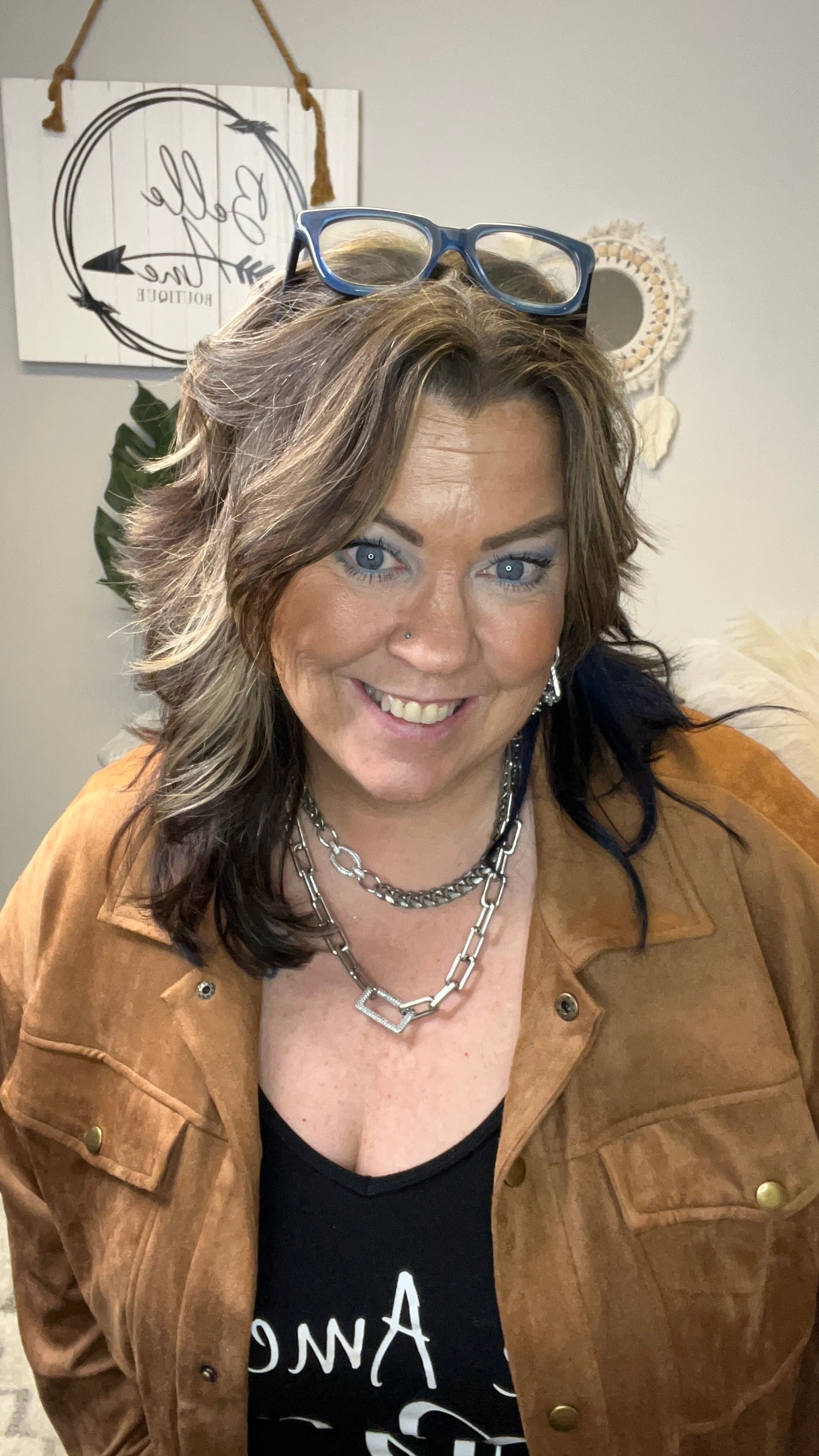 JODIFL SUEDE JACKET WITH SNAP