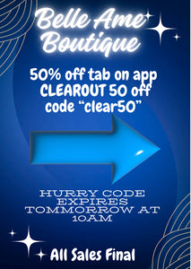 CLEAROUT 50 sale tab