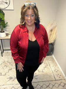 ZENANA SATIN BUTTON FRONT BLOUSE